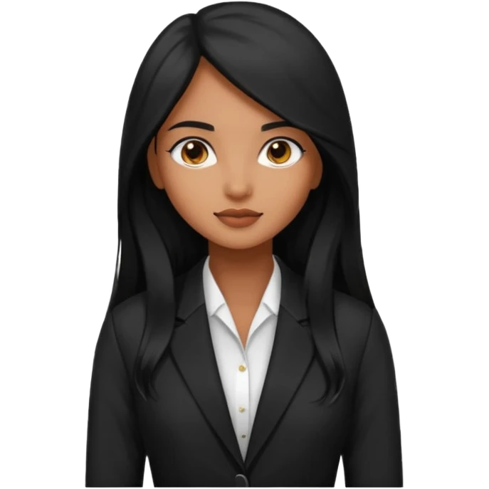A beautiful indian girl Salon owner with blazer in black long hair  emoji