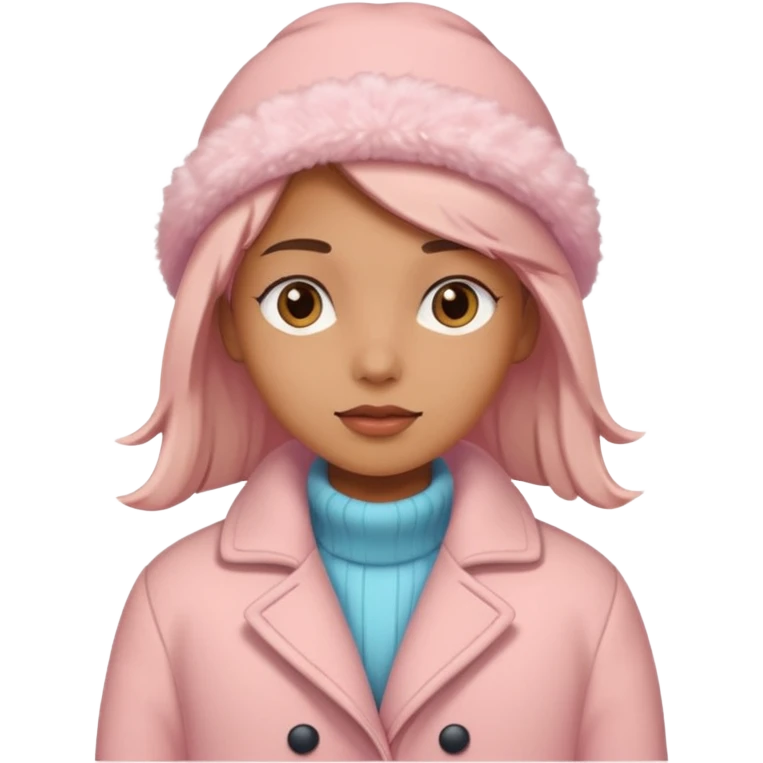 Winter three pastel pink emoji