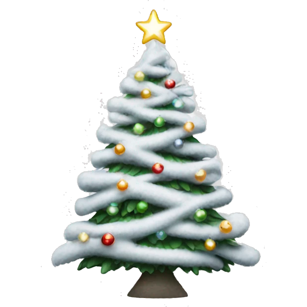 White Christmas tree emoji