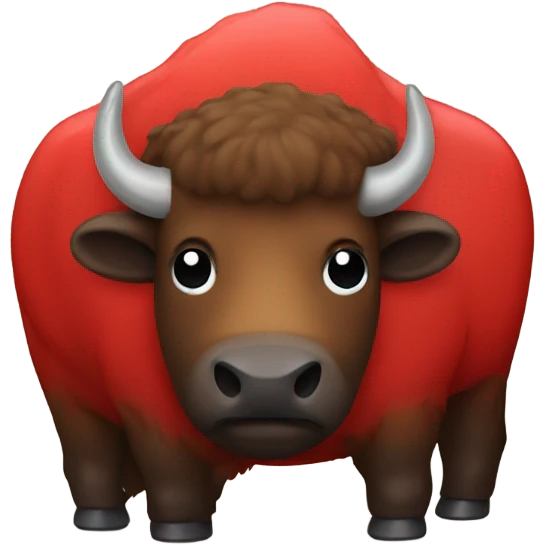 A bison in a  red Lamborghini  emoji