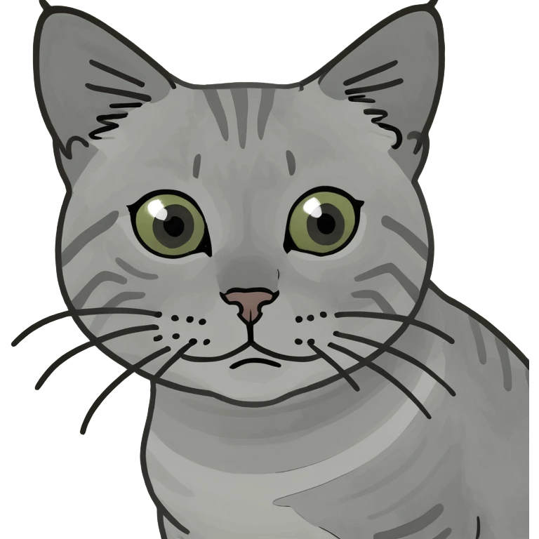 A gray striped cat sitting at a table drinking water from a mug without a visible water stream emoji