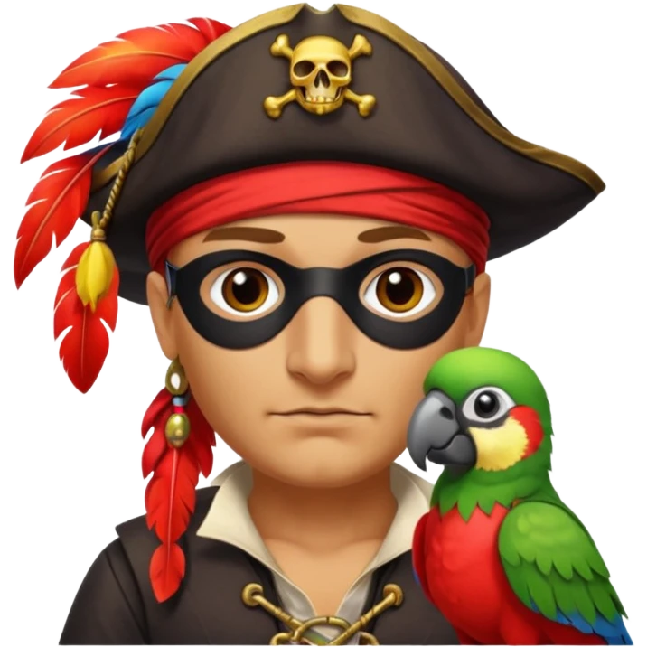 pirate and parrot emoji
