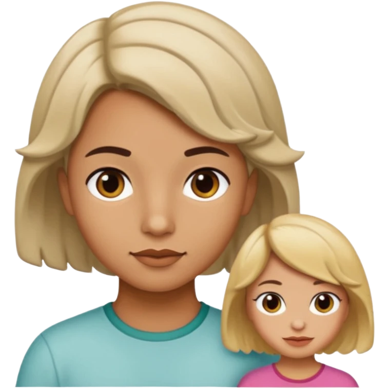 Chico morenito de cabello chico con chica blanquita de cabello corto y ondulado emoji