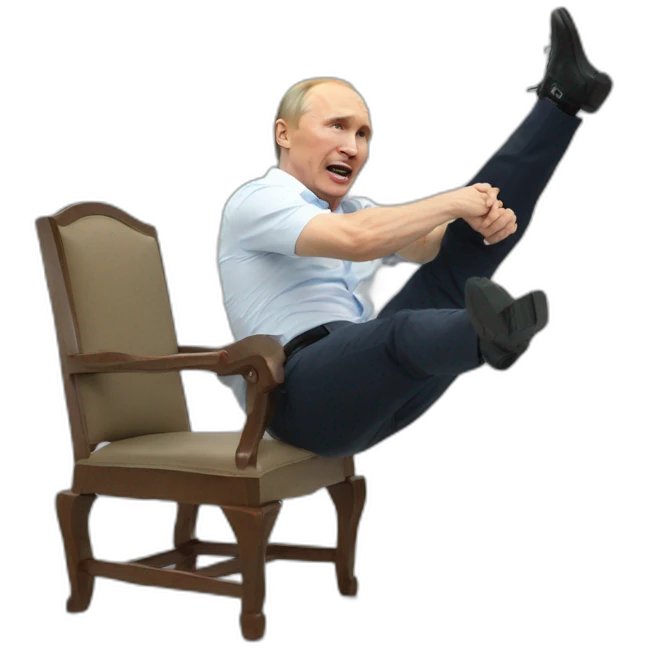 Putin falling off chair emoji