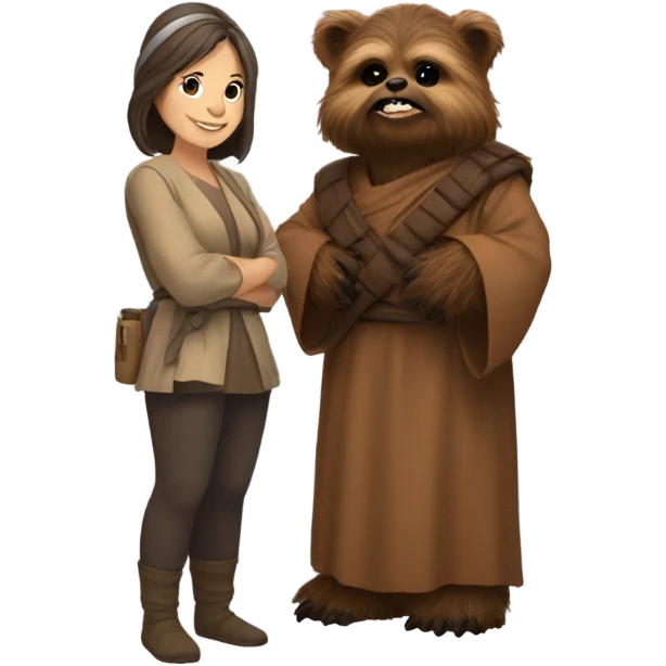 Ewok with a lady emoji