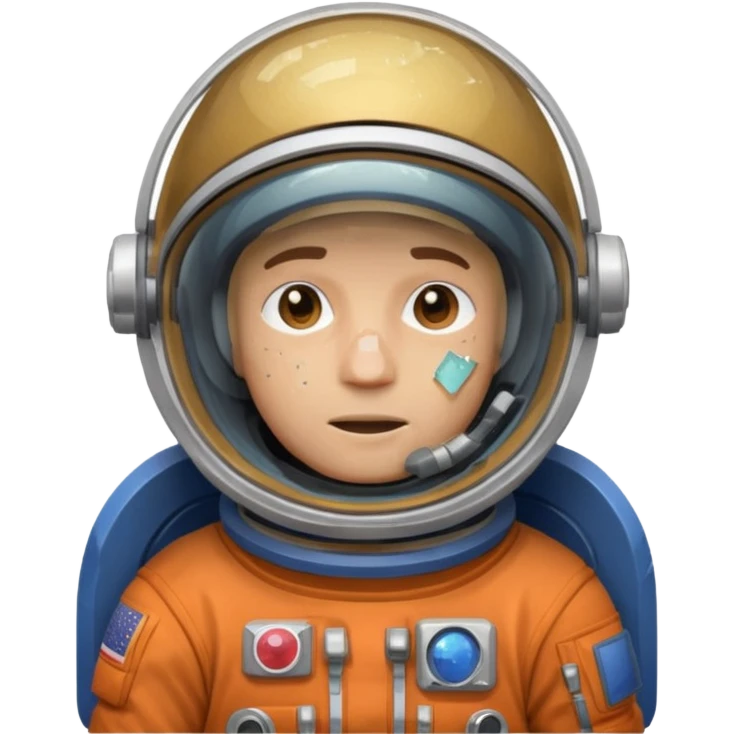 astronaut man with helmet broken glass emoji