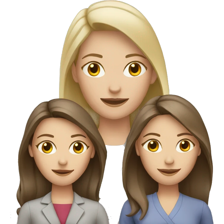 3 female work colleagues emoji