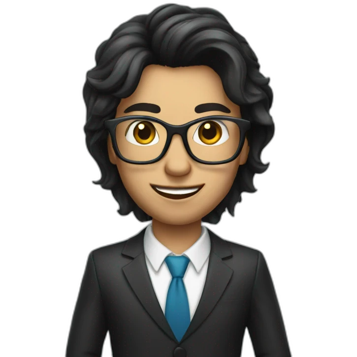 Key Account Manager with glasses and dark hair flexing emoji