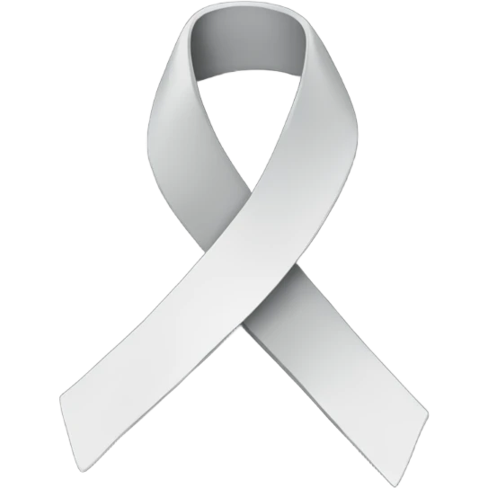grey cancer ribbon emoji