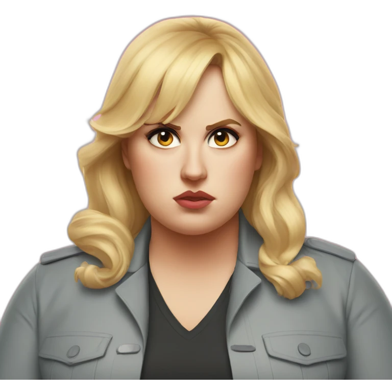 rebel wilson serious emoji