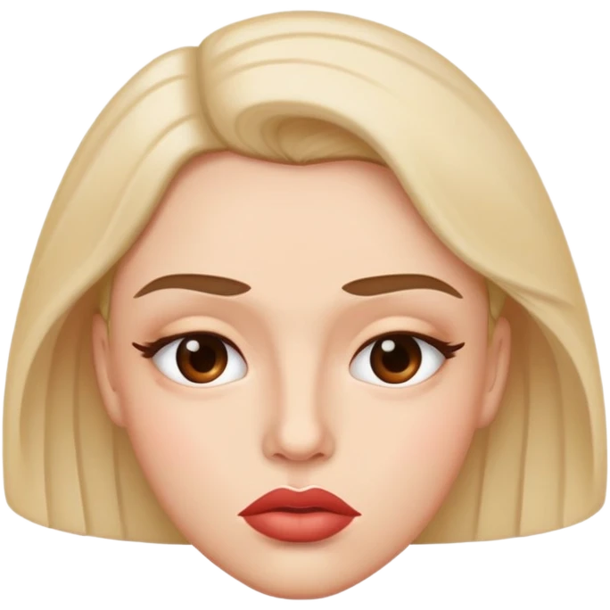 , lips pursed, raised ryebrows raised emoji