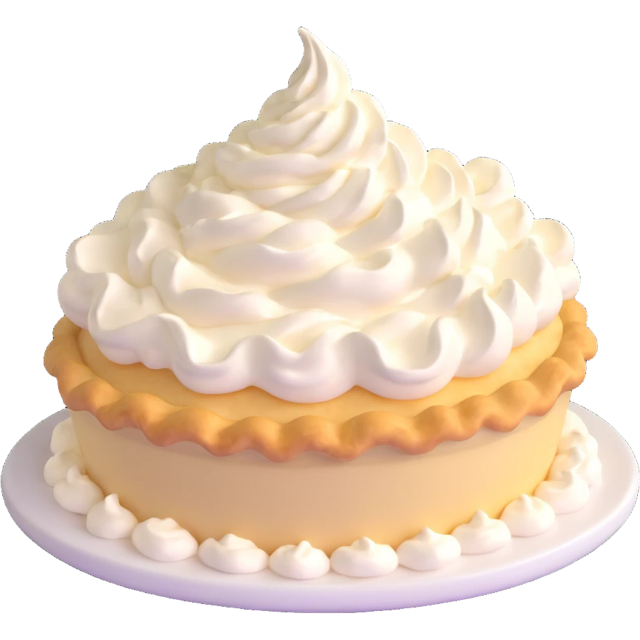 cream pie dessert with whipped cream topping emoji