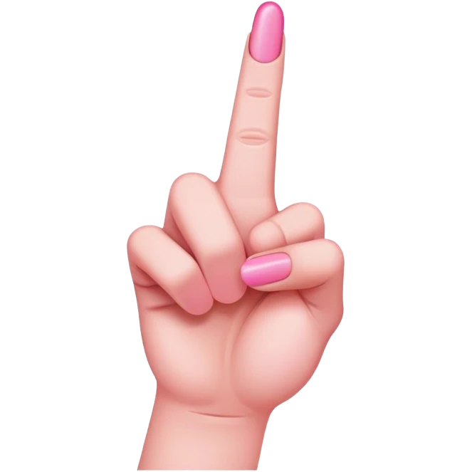 pink middle finger emoji