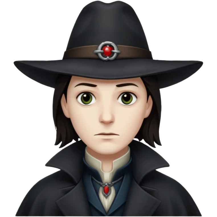 van helsing face, serious emoji