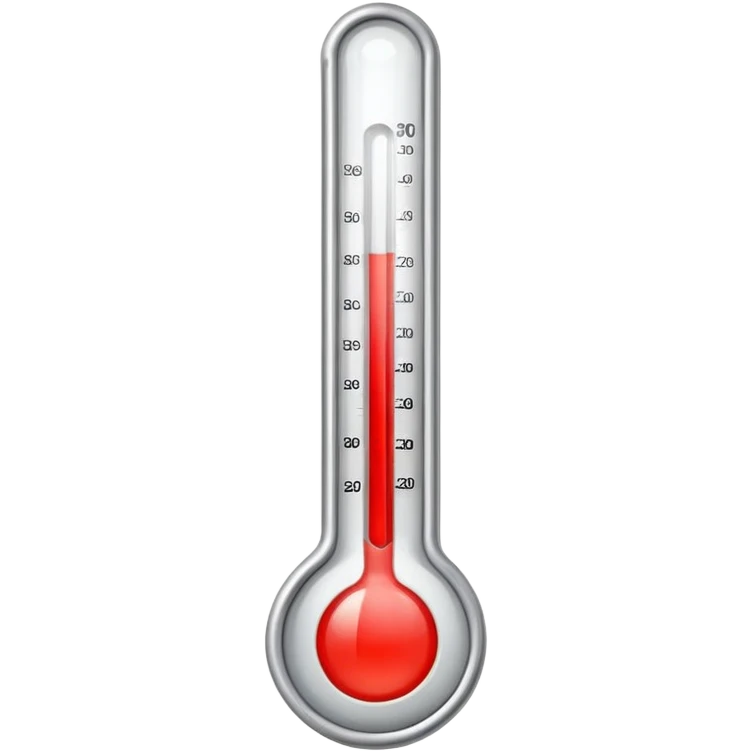 a medical thermometer whose temperature has risen too high emoji