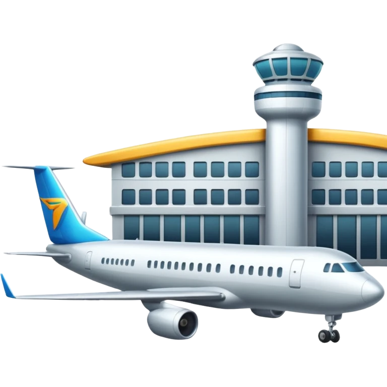 planes next to terminal building emoji