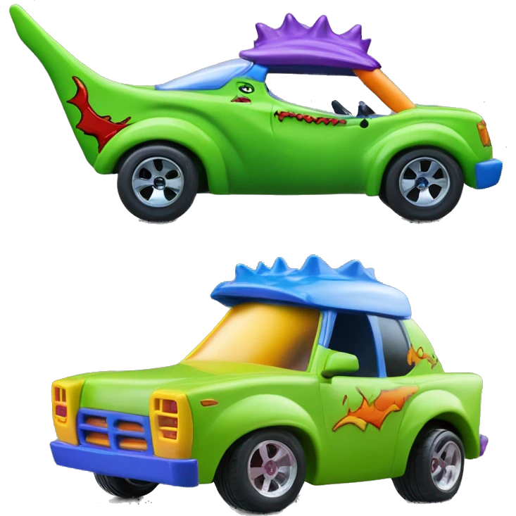 Side view Hot wheels rugrats reptar 1car  emoji