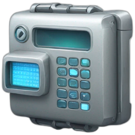 futuristic encrypted communication device emoji