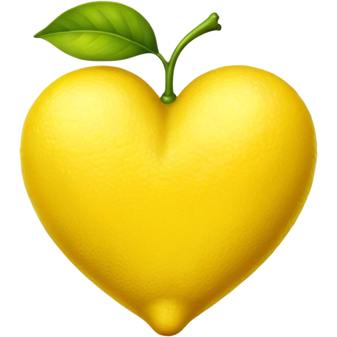 Realistic lemon heart emoji