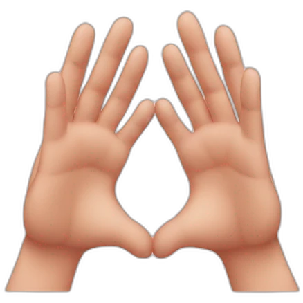 Hands shaped like heart emoji