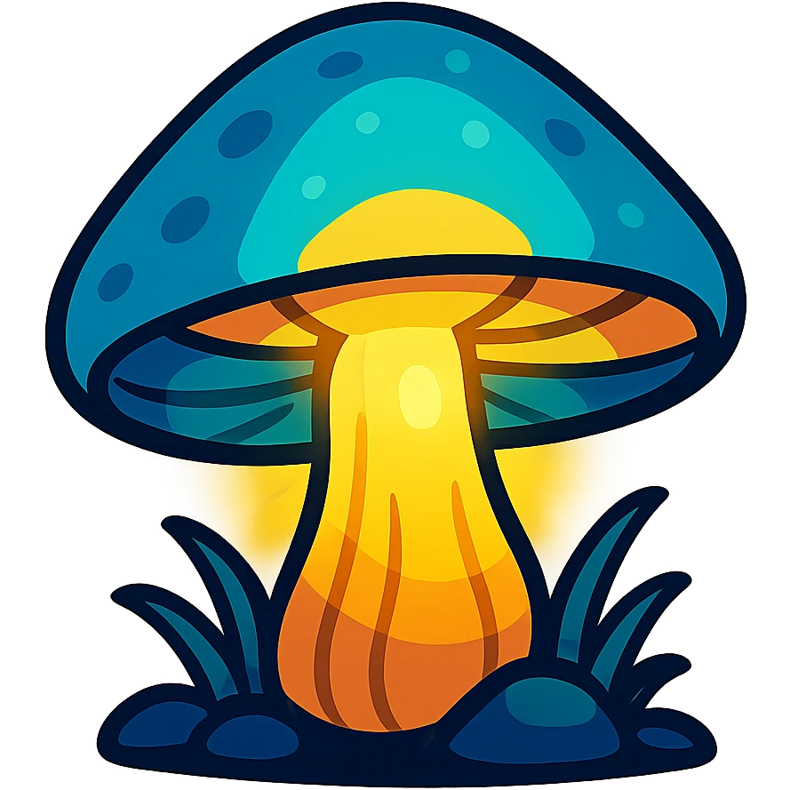 glowing mushroom emoji