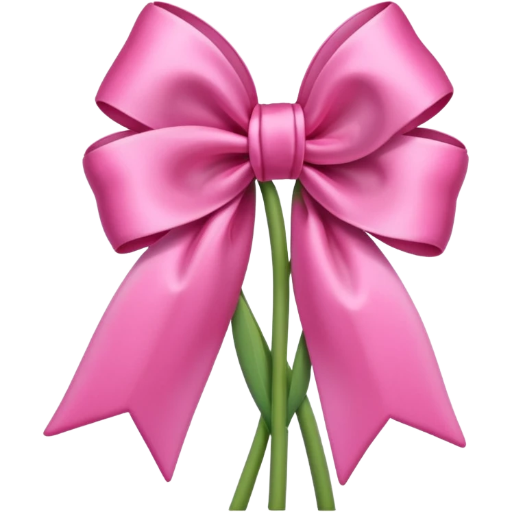 Pink tulips with a bow emoji