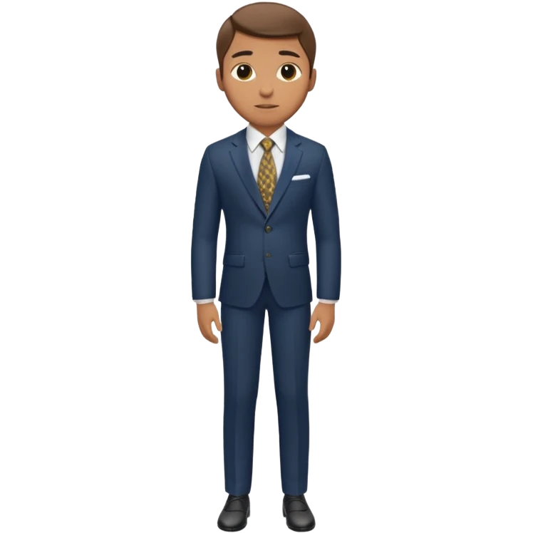Young man, tailored trousers, suit jacket, and tie

 emoji