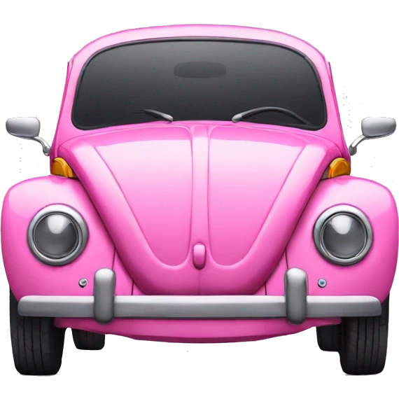 pink volkswagen beetle emoji