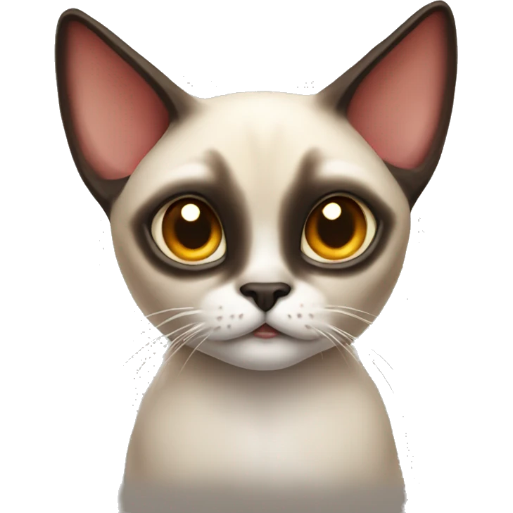 Siamese Cat with devil horns emoji
