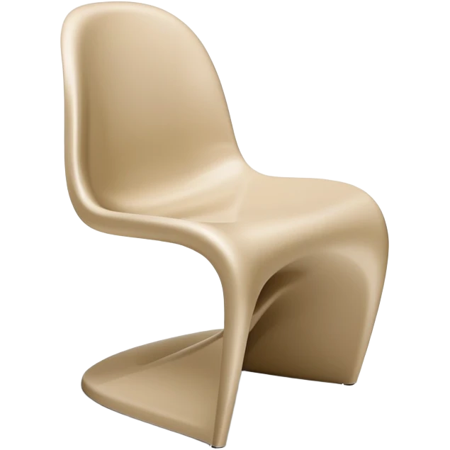 Panton Chair Vitra in color beige emoji