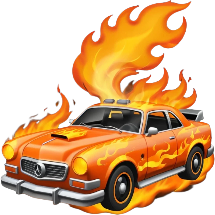 car on fire emoji