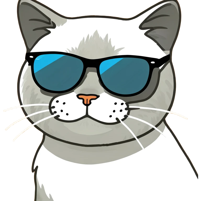 Cat with sunglasses emoji