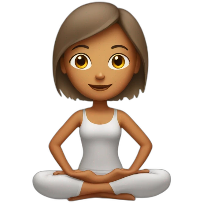yoga tan girl emoji