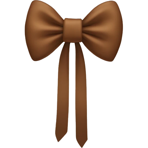 brown bow emoji