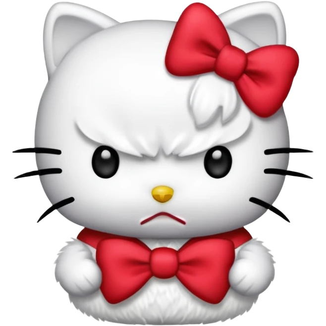 Hello kitty mad emoji