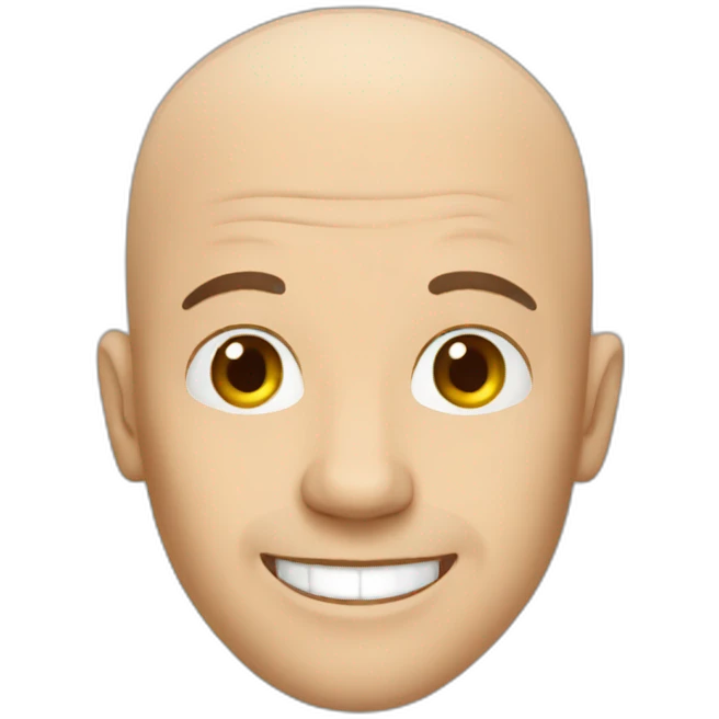 bald man having fun emoji