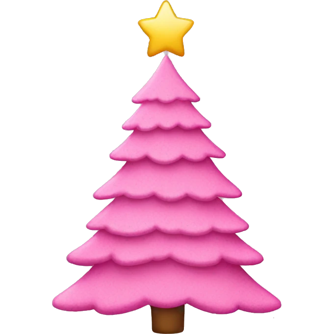 pink christmas tree  emoji