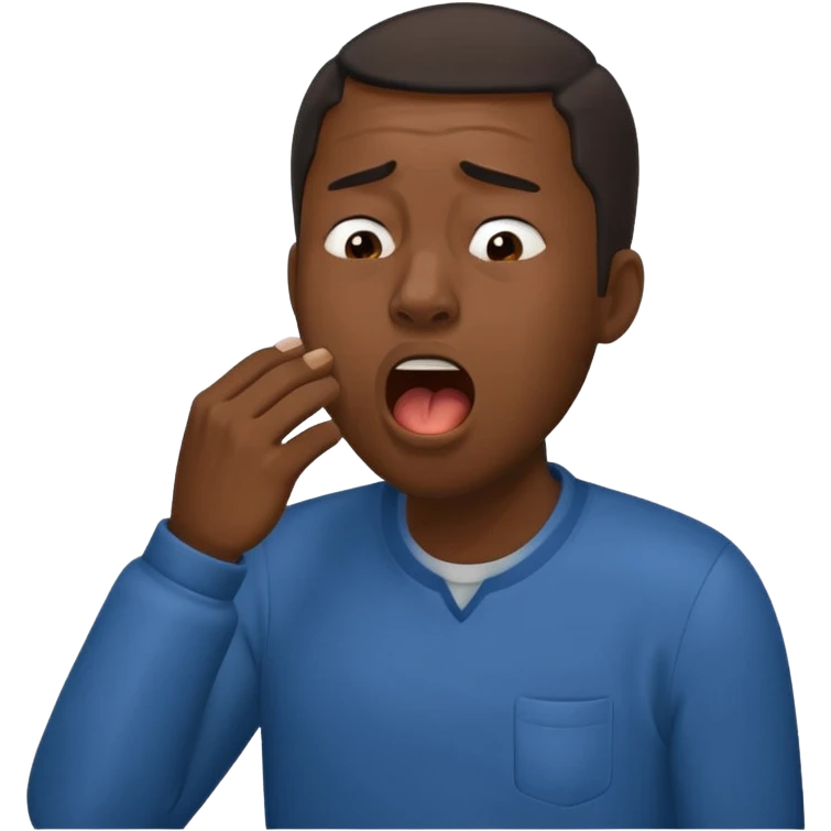 black man Yawning  emoji