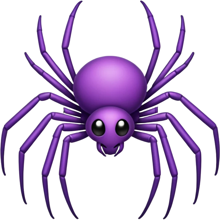 very simple cute 2D purple spider with minimal details emoji