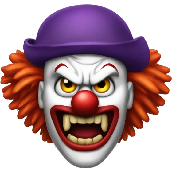 evil clown angry with a polo on emoji