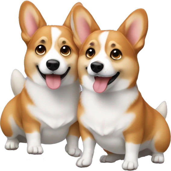 Two hanging corgies  emoji