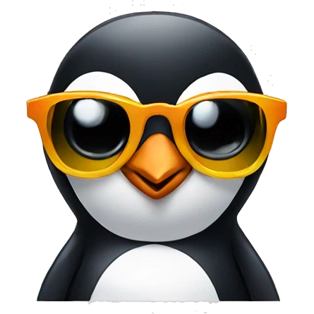 Penguin  with sunglasses emoji