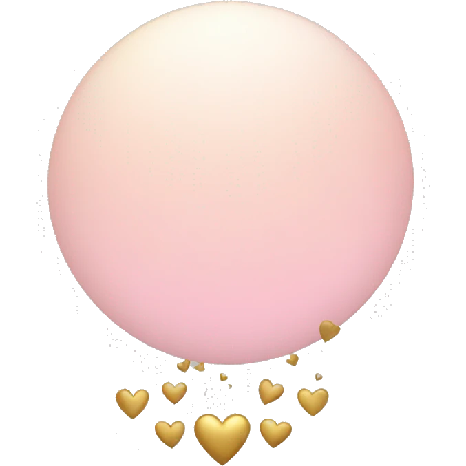 Light pink moon and gold heart  emoji