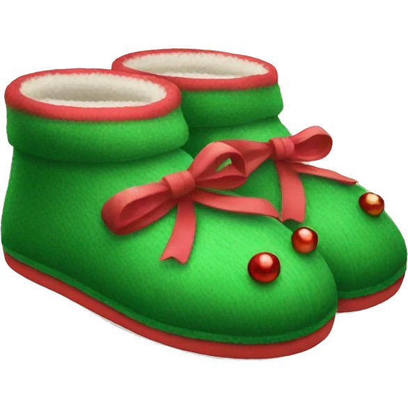 Christmas slippers emoji