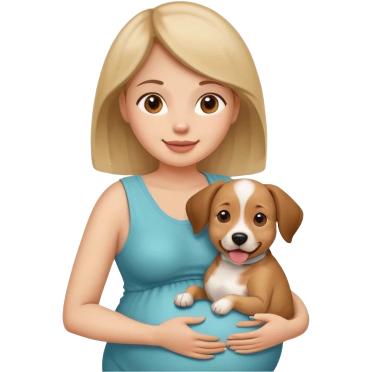 pregnant women dog head emoji