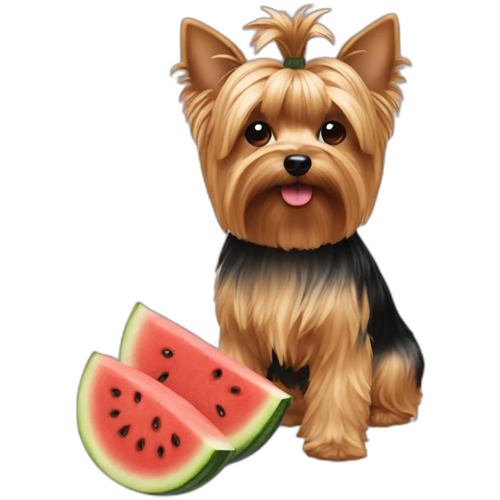 yorkie watermelon emoji