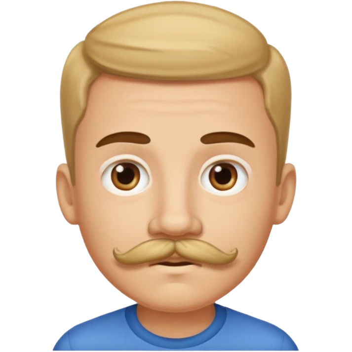 mustache Young boy,Big mustache.
negative: Dont use same face style. emoji