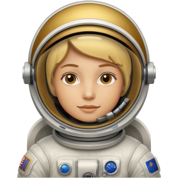 an golden astronaut without helmet emoji