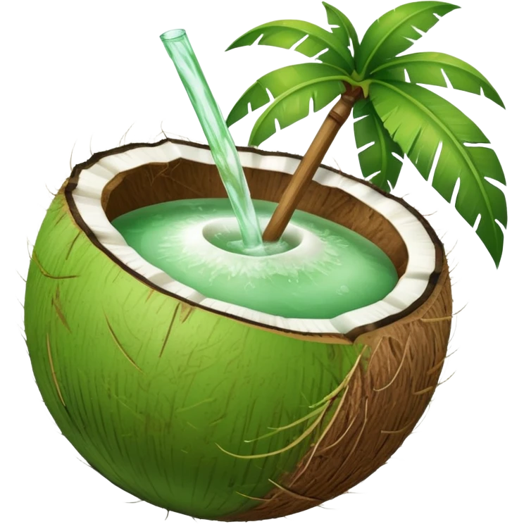 Green Coconut water emoji