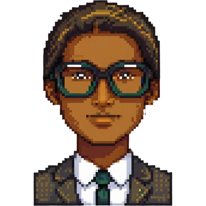 tan skin man with square glasses emoji